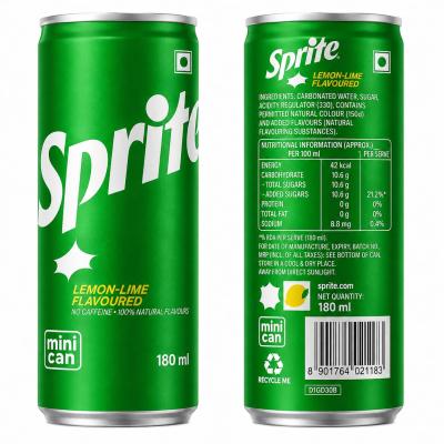 SPRITE MINI CAN LEMON LIME FLAVOURED - 180